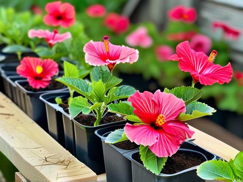 Hibiscus Cutting Transplant Time: When Roots Are 1 Inch Long