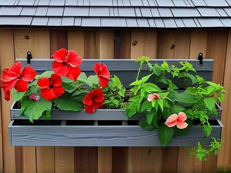 Rain Gutter Planter Setup for Trailing Hibiscus Varieties