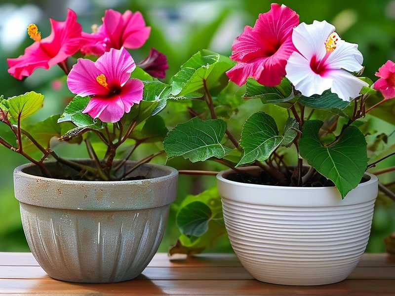 Adjustable Sun Screens for Freely Moving Hibiscus Pots