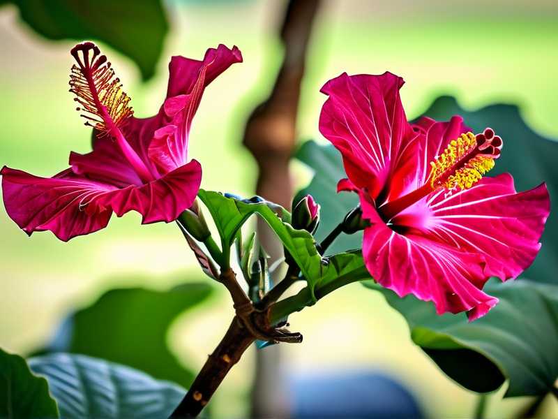 How to Train Young Hibiscus to Form a Single Main Stem