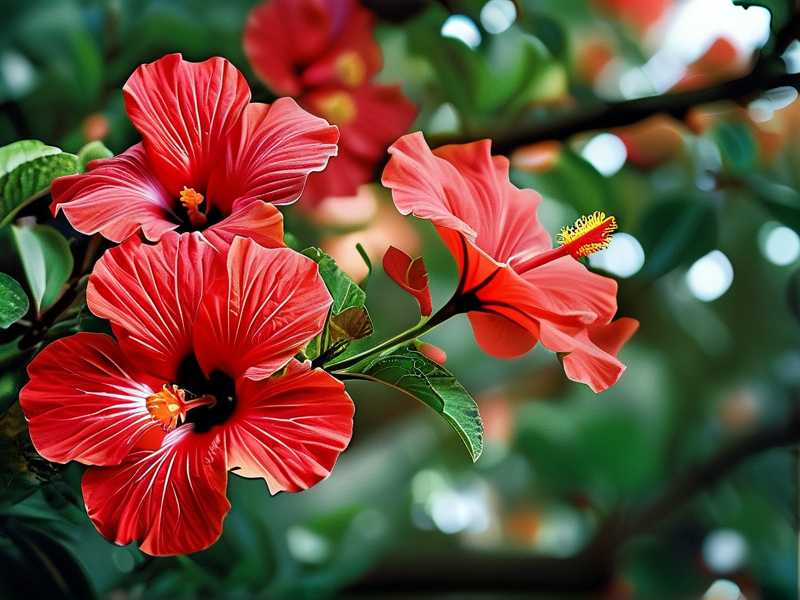 Light Adjustment for Hibiscus Under Outdoor Trees
