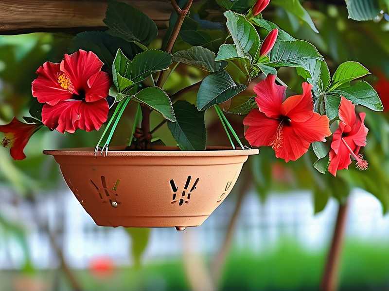 How to Grow Hibiscus in Hanging Baskets Drainage & Care Tips(1) How to Grow Hibiscus in Hanging Baskets Drainage & Care Tips(1)