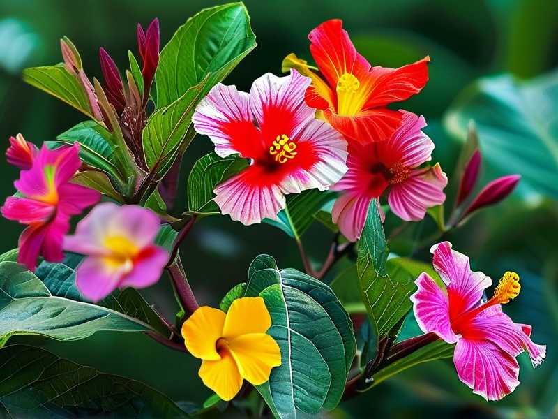 Tropical Hibiscus Summer Care Shade Cloth for Hot Afternoons