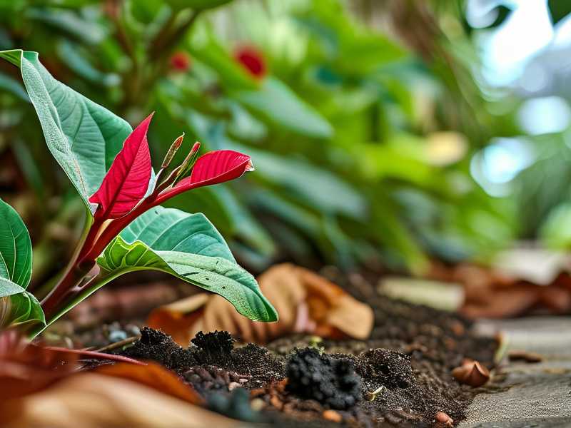 How to prevent anthracnose fungus from reinfecting hibiscus via leftover garden leaf litter
