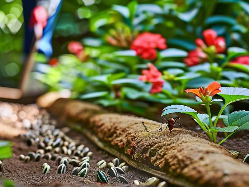 How to prevent ant mounds under hibiscus mulch from sheltering pest eggs and larvae(1) How to prevent ant mounds under hibiscus mulch from sheltering pest eggs and larvae(1)