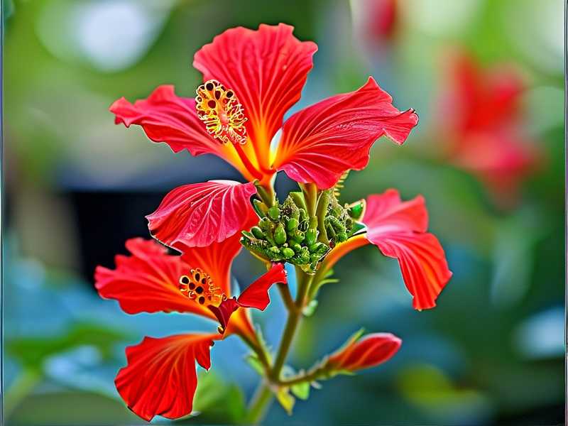 How to revive outdoor hibiscus after thrips scar nearly every developing flower bud