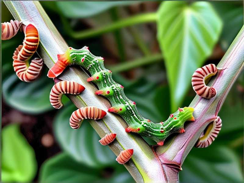 How to prevent caterpillar larvae from overwintering inside hibiscus shrub bark crevices(1)