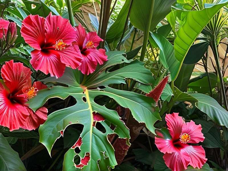 How to recover outdoor hibiscus after large caterpillars chew holes through mature foliage(1)