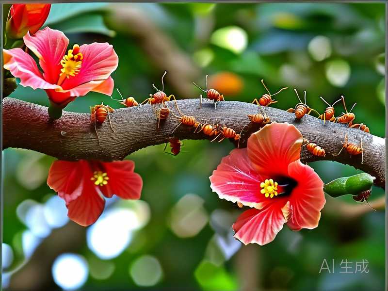 How to prevent ant nests inside hibiscus branch crotches from sheltering pest eggs